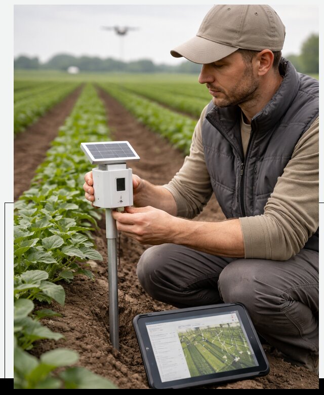 IoT мониторинг сельскохозяйственных полей и контроля в Озёрске