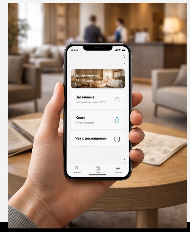Мобильное приложение для гостей отеля в Озёрске, управление сервисом